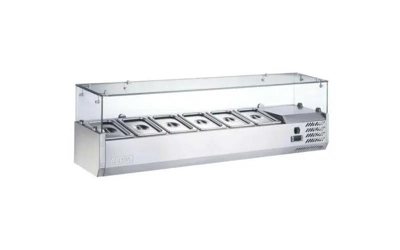 Saladette 6 x GN 1/4 stainless steel