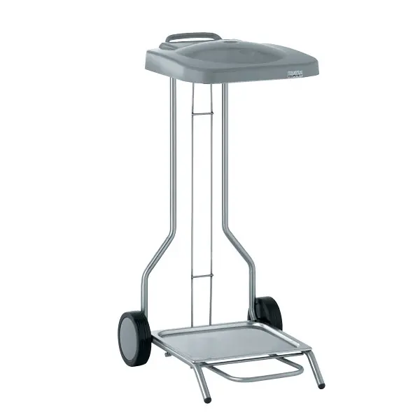 Tournus Mobile waste bin with pedal lid, for 100/130 l bags dimensions 450 x 535 mm height 900 mm