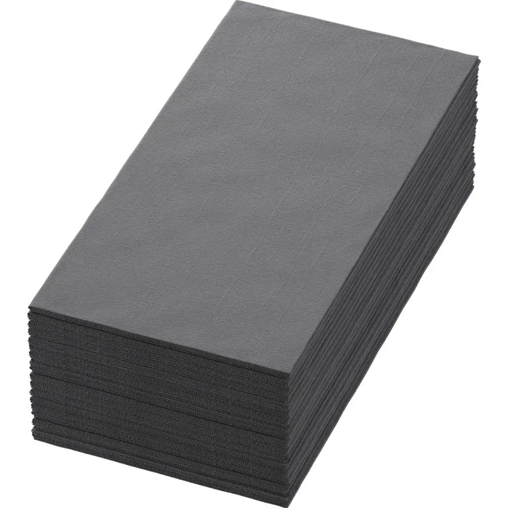 Serviettes Ouate 40x40 cm 3 Plis Pliage 1/8 1250PCS Grey Granite