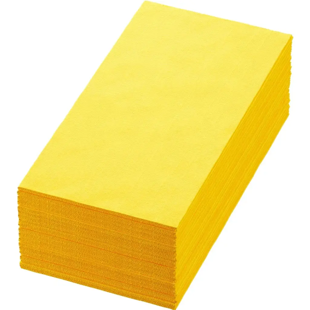 Servetten Papier 40x40 cm 3-laags Vouw 1/8 1250PCS Geel