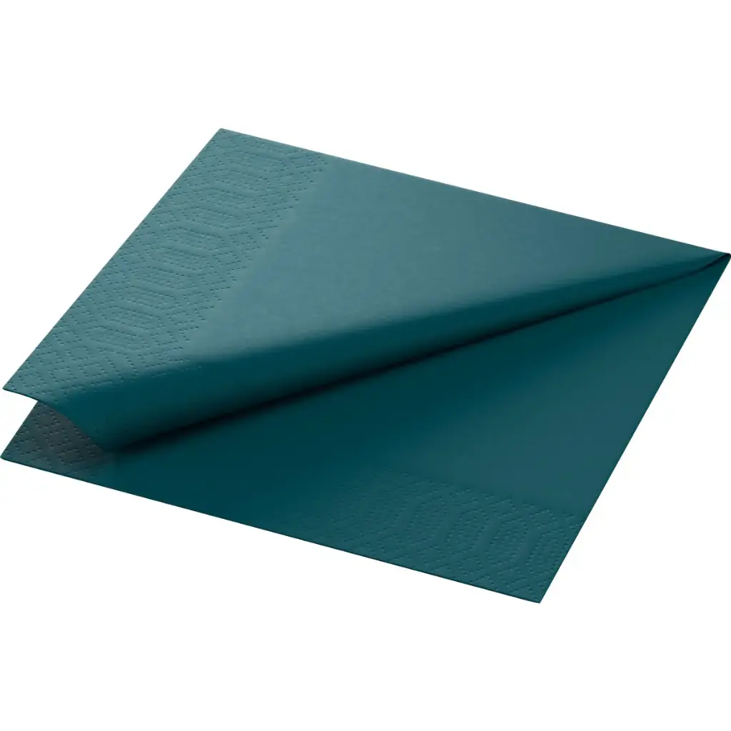Serviettes Ouate 33x33 cm 2 Plis 2000PCS Ocean Teal