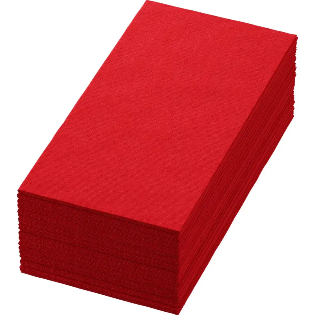 Servietten Wattestoff 40x40 cm 3-lagig Falzung 1/8 1250 Stück Rot