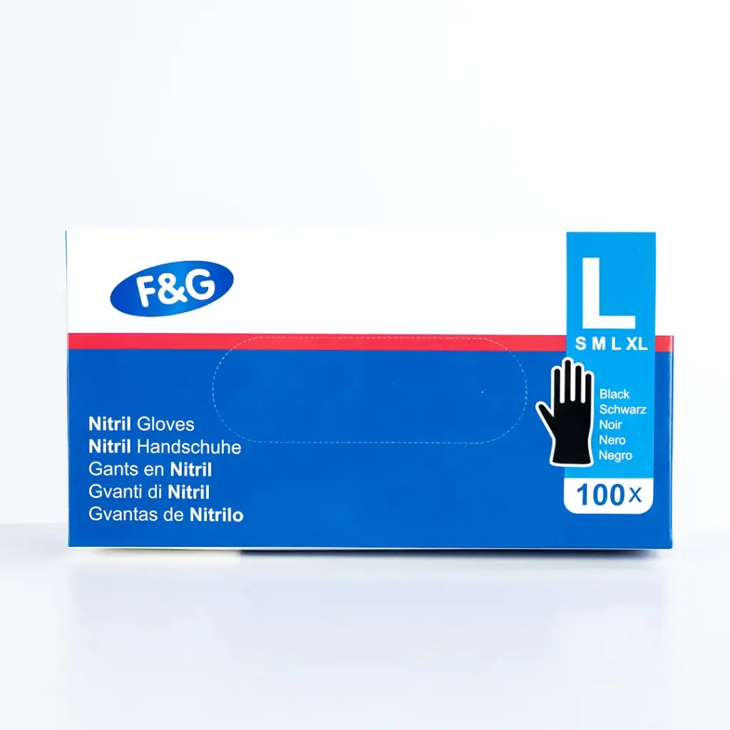 Nitrile Glove Black L 10 x 100PCS
