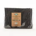Paille en carton noir 150×8 mm – Carton de 20×150pcs (3000 pcs)