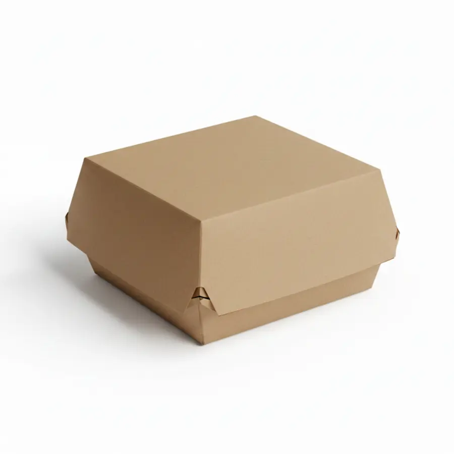 Hamburger-Box Kraft 15x15x8cm 4X100pcs