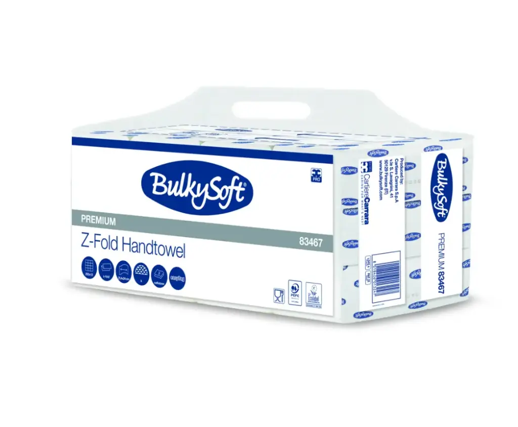 Zigzag hand towel Easy Bag BulkySoft Premium 21.5×24 cm 2-Ply