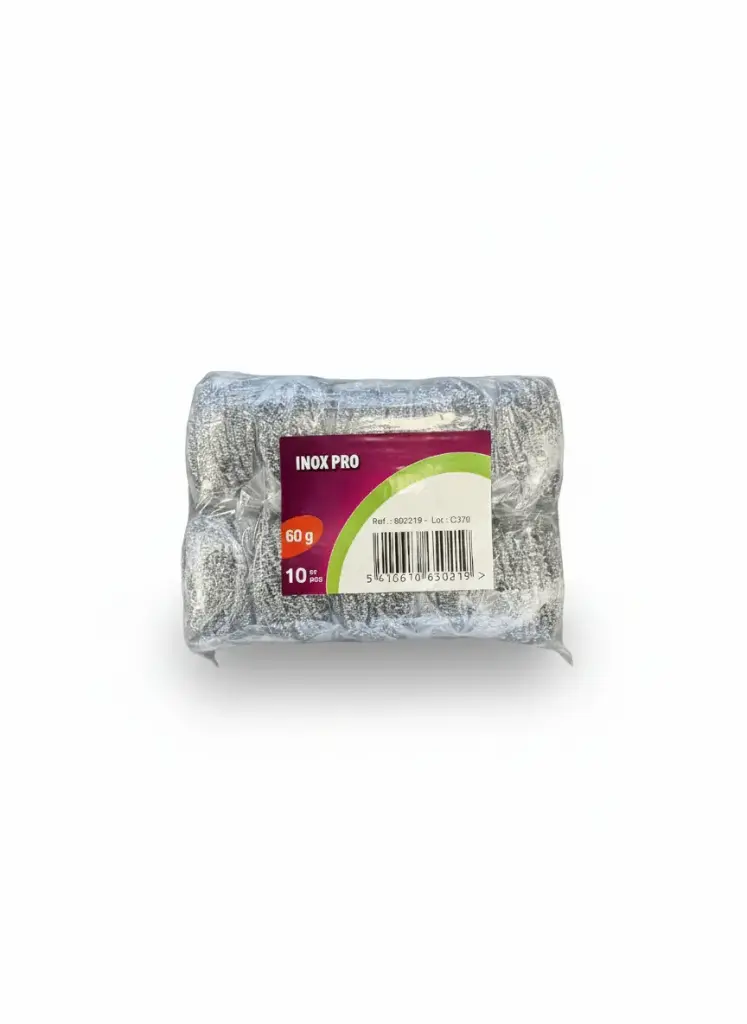 Stainless steel sponge 60g — pack of 10