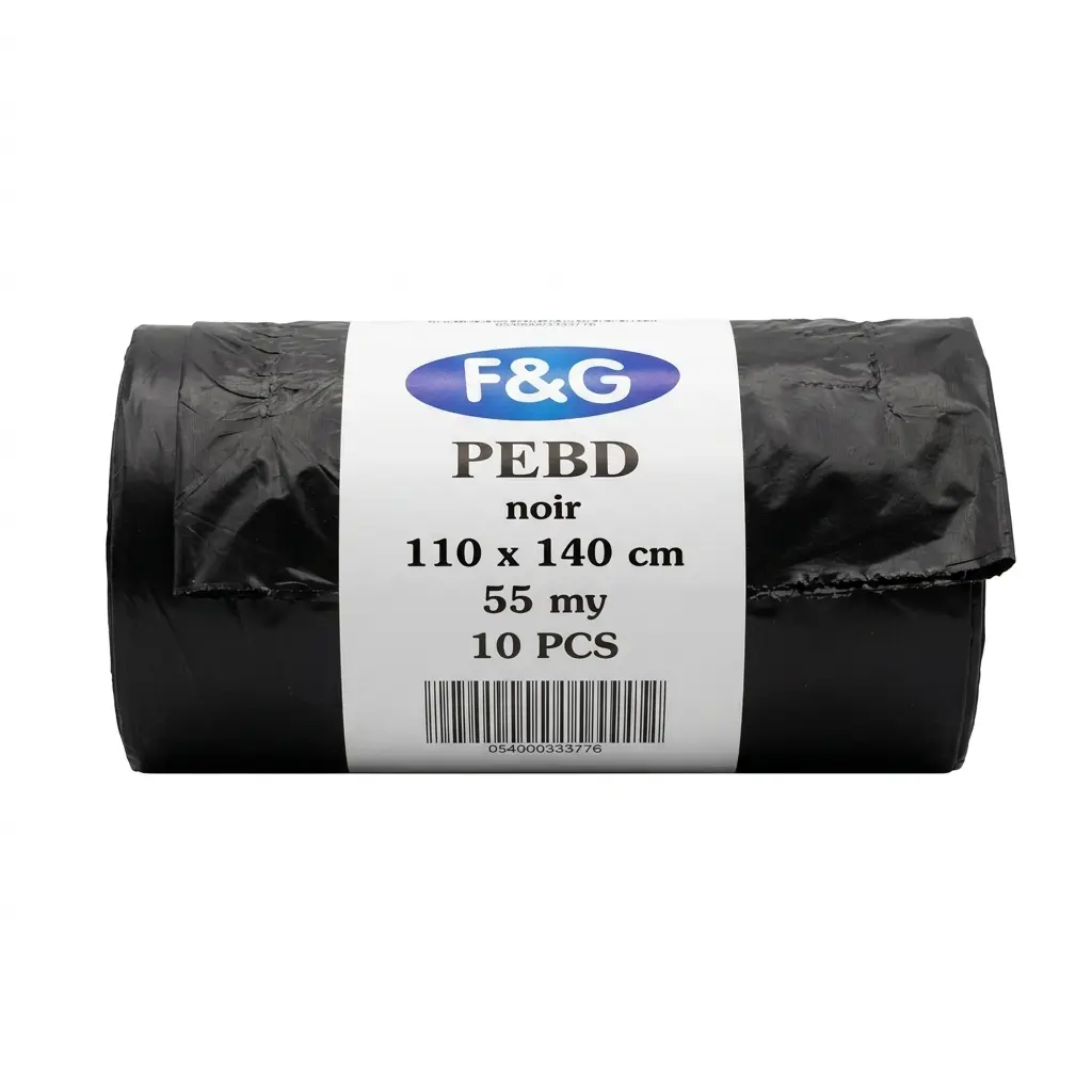 Schwarze Müllsäcke 240L 110x140cm LDPE - 55 Mikron - 100 Stk