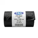 Black bin bags 240L 110x140cm LDPE - 55 Microns - 100PCS